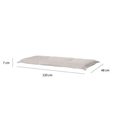 Madison Bankkussen Panama 120x48 Cm Lichtbeige - Afbeelding 7