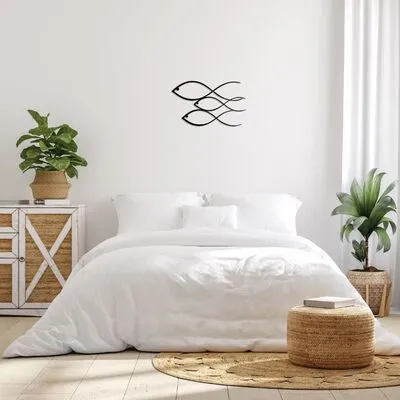 Homemania Wanddecoratie Vissen 50x30 Cm Staal Zwart - Afbeelding 7