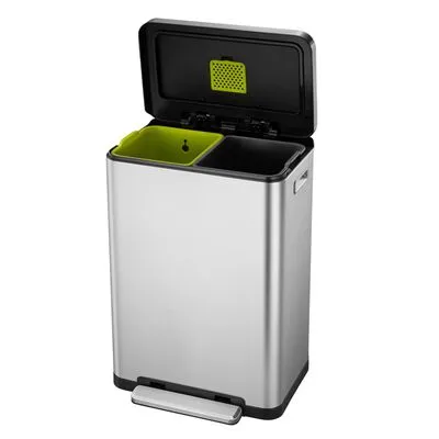 EKO Pedaalemmer X-Cube 2x20 L Matzilverkleurig - Afbeelding 7