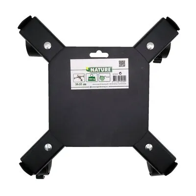 Nature Plantentrolley Met 4-armen Verstelbaar Metaal Zwart - Afbeelding 7