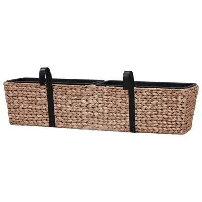 VidaXL Plantenbakken 2 St Waterhyacint Bruin - Afbeelding 7