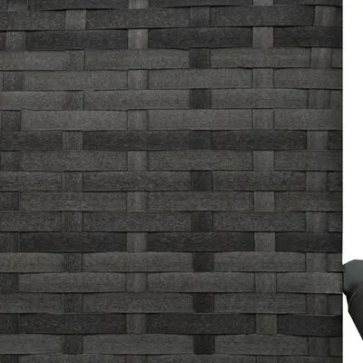 VidaXL Schommelbank 3-zits Met Dak Poly Rattan Grijs - Afbeelding 7