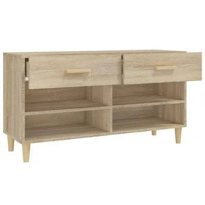 VidaXL Schoenenkast 102x35x55 Cm Bewerkt Hout Sonoma Eikenkleurig - Afbeelding 7