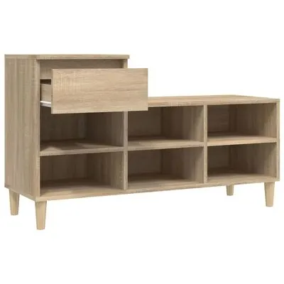 VidaXL Schoenenkast 102x36x60 Cm Bewerkt Hout Sonoma Eikenkleurig - Afbeelding 7
