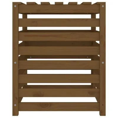 VidaXL Compostbak 63,5x63,5x77,5 Cm Massief Grenenhout Honingbruin - Afbeelding 7