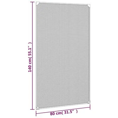 VidaXL Insectenhor Voor Ramen Magnetisch 80x140 Cm Antracietkleurig - Afbeelding 8