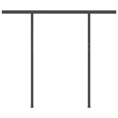 VidaXL Luifel Automatisch Uittrekbaar Met Palen 3,5x2,5 M Oranje Bruin - Afbeelding 8