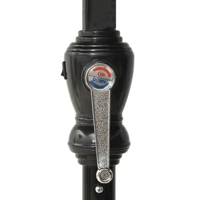 VidaXL Parasol Met LED's En Stalen Paal 2x3 M Azuurblauw - Afbeelding 8