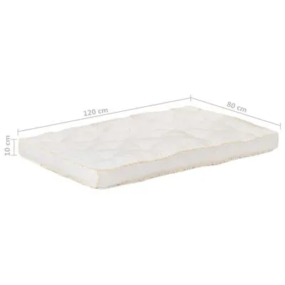 VidaXL Bankkussen Pallet 120x80x10 Cm Beige - Afbeelding 8