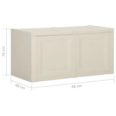 VidaXL Kussenbox 85 L 86x40x42 Cm Vanille-ijskleurig - Afbeelding 8