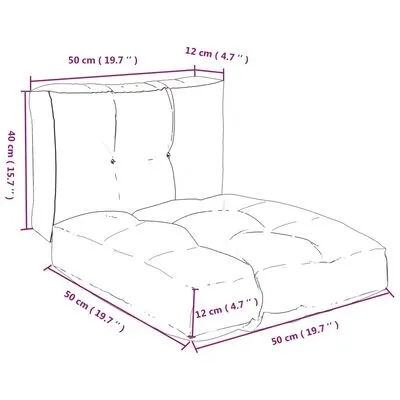 VidaXL Palletbankkussens 2 St Stof Roze - Afbeelding 8