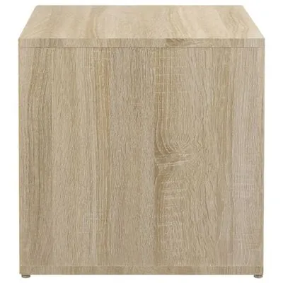 VidaXL Opbergbox Met Lade 40,5x40x40 Cm Bewerkt Hout Sonoma Eikenkleur - Afbeelding 8
