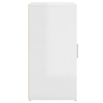 VidaXL Schoenenkast 32x35x70 Cm Spaanplaat Hoogglans Wit - Afbeelding 8