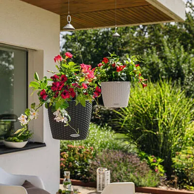 LECHUZA Plantenbak NIDO Cottage 28 ALL-IN-ONE Hangend Wit - Afbeelding 9