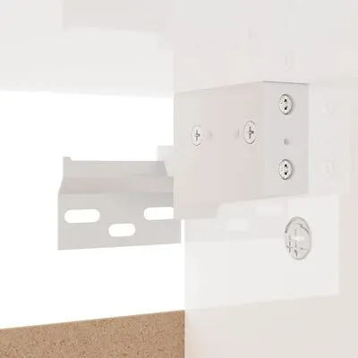 VidaXL Schoenenkast 60x35x70 Cm Spaanplaat Hoogglans Wit - Afbeelding 9