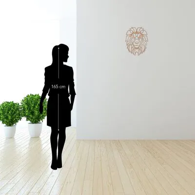 Homemania Wanddecoratie Leeuw 40x50 Cm Staal Koperkleurig - Afbeelding 10