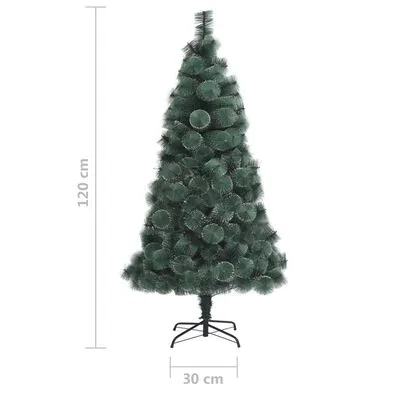 VidaXL Kunstkerstboom Met LED's En Kerstballen 120 Cm PVC En PE Groen - Afbeelding 11