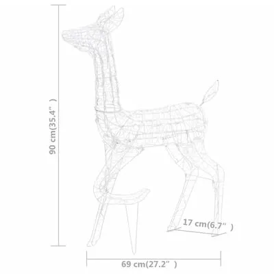 VidaXL Kerstversiering Rendierfamilie 300 LED's Meerkleurig Acryl - Afbeelding 13