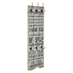 VidaXL Wandkapstok Met 6 Haken THANK YOU 120x40 Cm