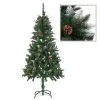 VidaXL Kunstkerstboom Met Dennenappels En Wit Glitter 150 Cm