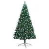 VidaXL Kunstkerstboom Met LED's En Standaard Half 120 Cm PVC Groen