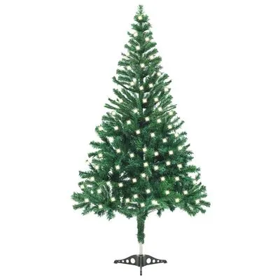 VidaXL Kunstkerstboom Met LED's En Standaard 230 Takken 120 Cm