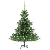 VidaXL Kunstkerstboom Nordmann Met LED's En Kerstballen 120 Cm Groen