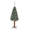 VidaXL Kerstboom Met LED's En Kerstballen Smal 150 Cm PVC Groen