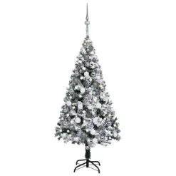 VidaXL Kunstkerstboom Met LED's En Kerstballen 120 Cm Groen