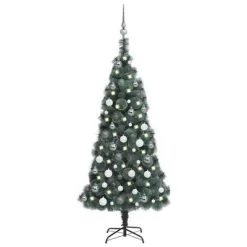 VidaXL Kunstkerstboom Met LED's En Kerstballen 120 Cm PVC En PE Groen