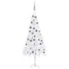 VidaXL Kunstkerstboom Met LED's En Kerstballen Hoek 150 Cm PVC Wit