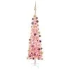 VidaXL Kerstboom Met LED's En Kerstballen Smal 120 Cm Roze