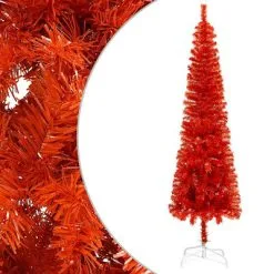 VidaXL Kerstboom Smal 150 Cm Rood