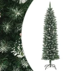 VidaXL Kunstkerstboom Met Standaard Smal 120 Cm PVC