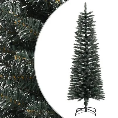 VidaXL Kunstkerstboom Met Standaard Smal 120 Cm PVC Groen