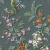 DUTCH WALLCOVERINGS Behang Tropical Blauw-groen
