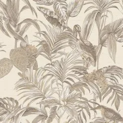 DUTCH WALLCOVERINGS Behang Bird-of-Paradise Crème
