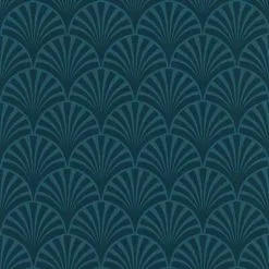 Noordwand Couleurs & Matières Behang 20's Pattern Artdeco Blauw