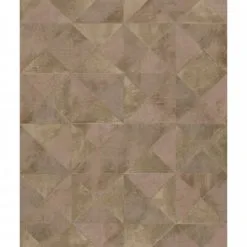 Noordwand Topchic Behang Graphic Shapes Facet Metallic Bruin