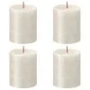 Bolsius Stompkaarsen Shimmer 4 St Rustiek 80x68 Mm Ivoorkleurig