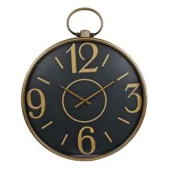 Gifts Amsterdam Wandklok Toulouse 60x5,5x74 Cm Metaal Zwart