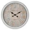 H&S Collection Wandklok London Romeinse Cijfers Wit En Naturel
