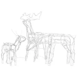 VidaXL 3-delige Kerstverlichting Rendieren 229 LED's