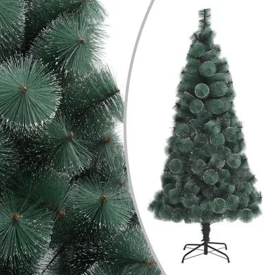 VidaXL Kunstkerstboom Met LED's En Kerstballen 120 Cm PVC En PE Groen - Afbeelding 2