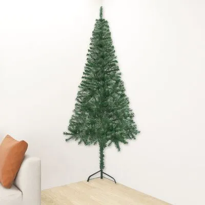 VidaXL Kunstkerstboom Met LED's Hoek 120 Cm PVC Groen - Afbeelding 2
