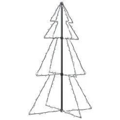 VidaXL Kegelkerstboom 160 LED's Binnen En Buiten 78x120 Cm