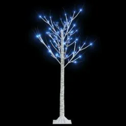 VidaXL Kerstboom Wilg Met 120 LED's Binnen En Buiten 1,2 M Blauw