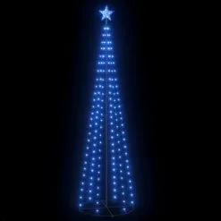 VidaXL Kegelkerstboom 136 LED's 70x240 Cm Blauw
