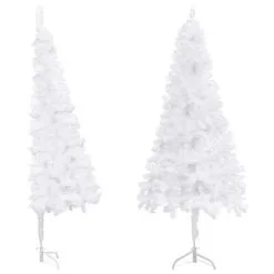 VidaXL Kunstkerstboom Hoek 150 Cm PVC Wit