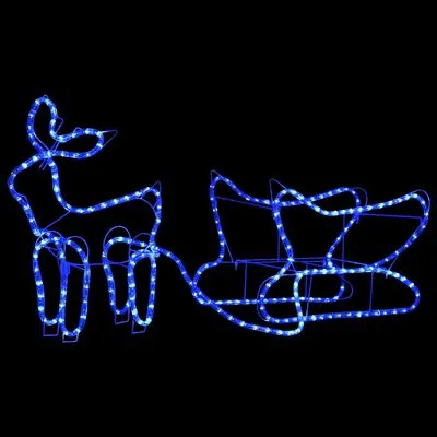 VidaXL Buitenkerstversiering Rendier En Slee 252 LED's